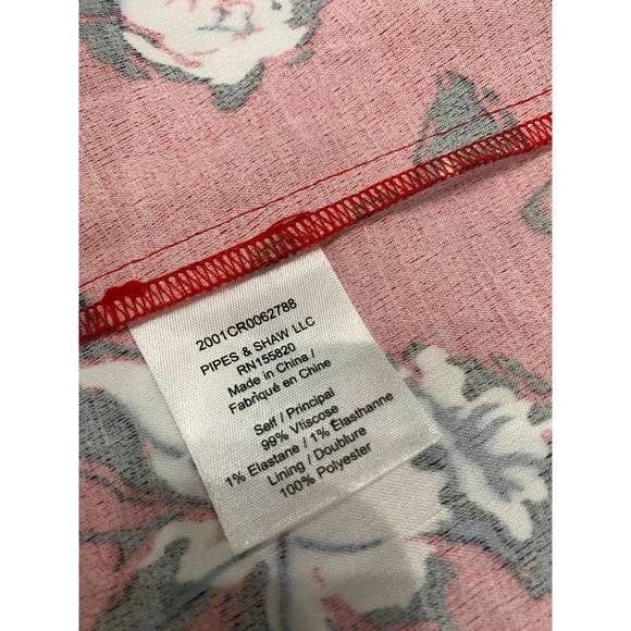 Veronica Beard Joia Red Multi Floral Print V-Neck Midi Dress Women's Size 2 - Picture 11 of 12